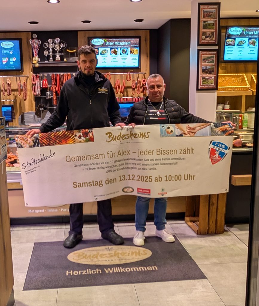 Wohltätigkeitsaktion zugunsten eines jungen Fußballspielers und seiner Familie